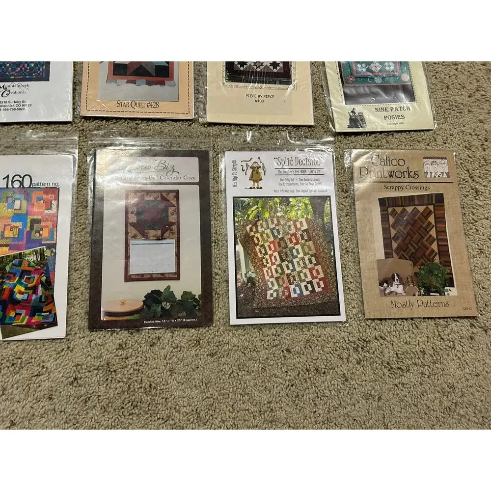 Quilt Patterns Lot of 33 Patterns Designs Mixed Brands/Sizes Z23